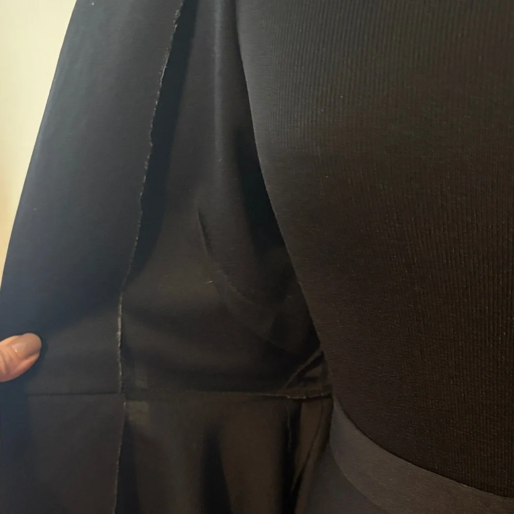 Custom made vintage Black Peplum Jacket and Skirt Set Suit - Picture 8 of 16